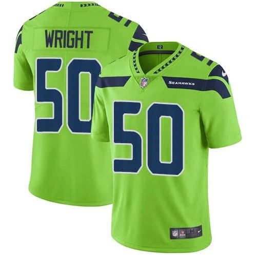 Men Seattle Seahawks #50 K.J. Wright Nike Green Vapor Limited NFL Jersey